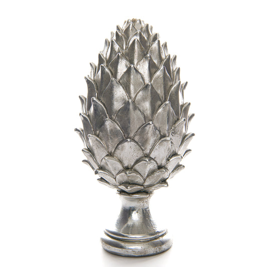 Tall Silver Pinecone Finial - Ornaments from the Quanta Home collection.