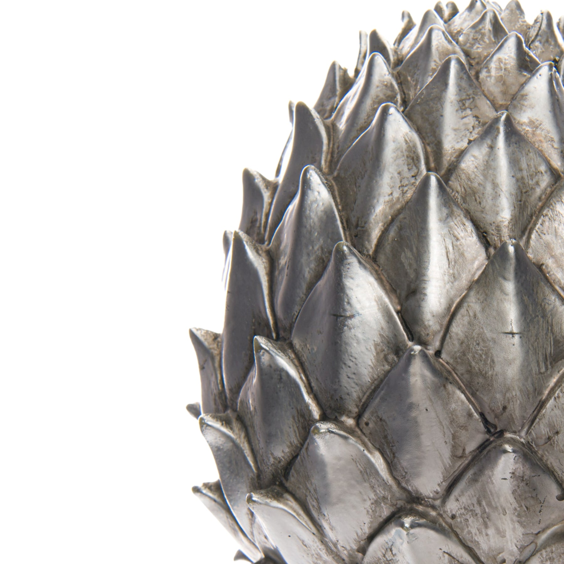 Large Silver Pinecone Finial - Silver from the Quanta Home collection.