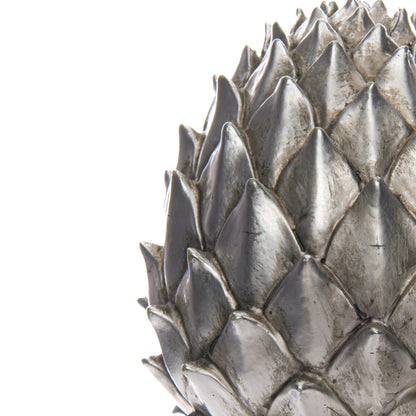 Large Silver Pinecone Finial - Silver from the Quanta Home collection.