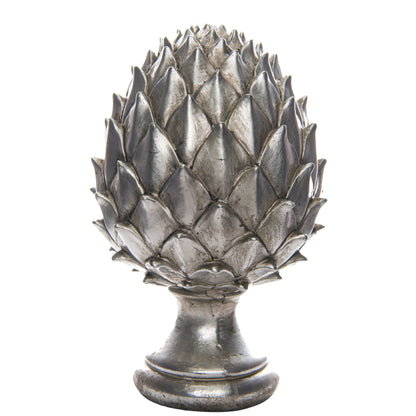 Large Silver Pinecone Finial - Silver from the Quanta Home collection.