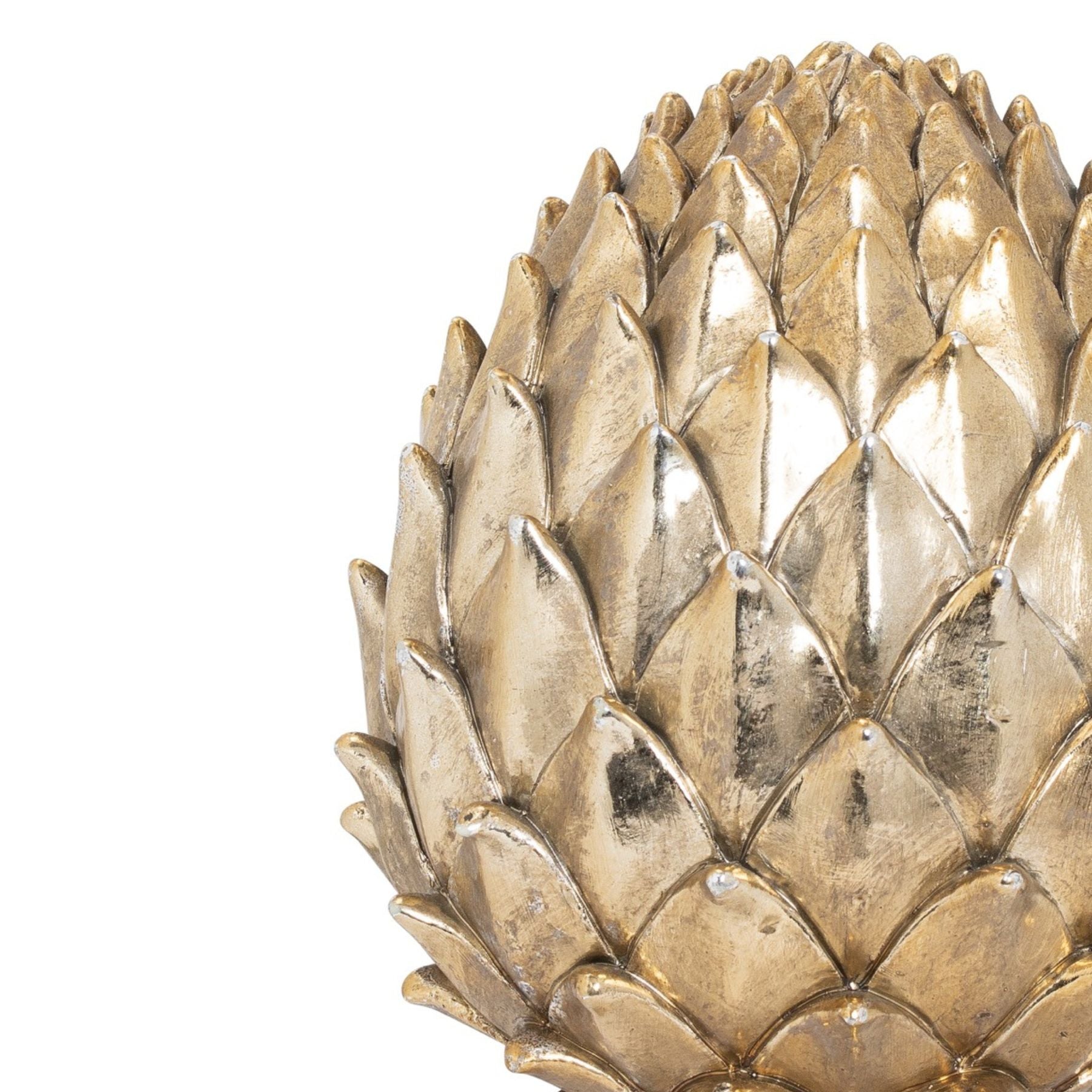 Large Gold Pinecone Finial - Ornaments from the Quanta Home collection.