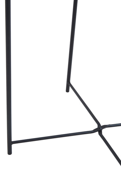 Onyx Black Metal Round Side Table