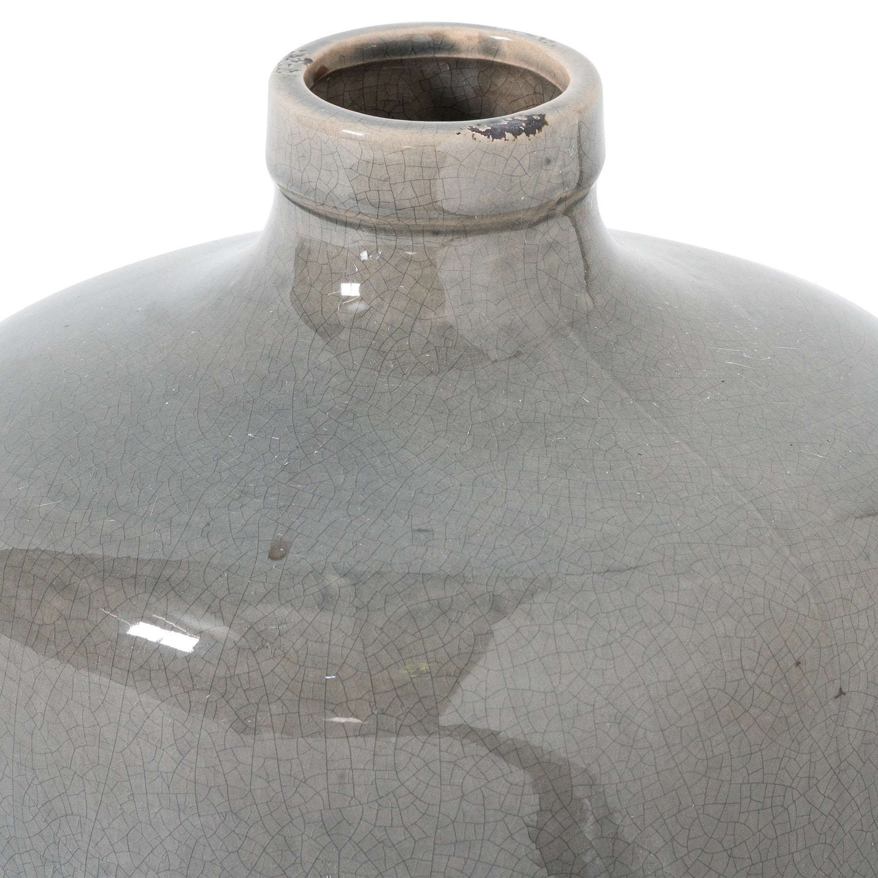 Garda Grey Glazed Chive Vase - Ornaments from the Quanta Home collection.