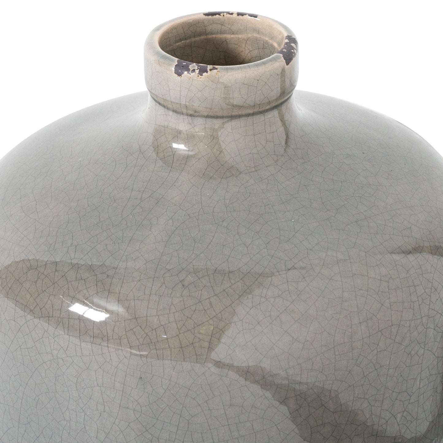Garda Grey Glazed Eve Vase - Ornaments from the Quanta Home collection.