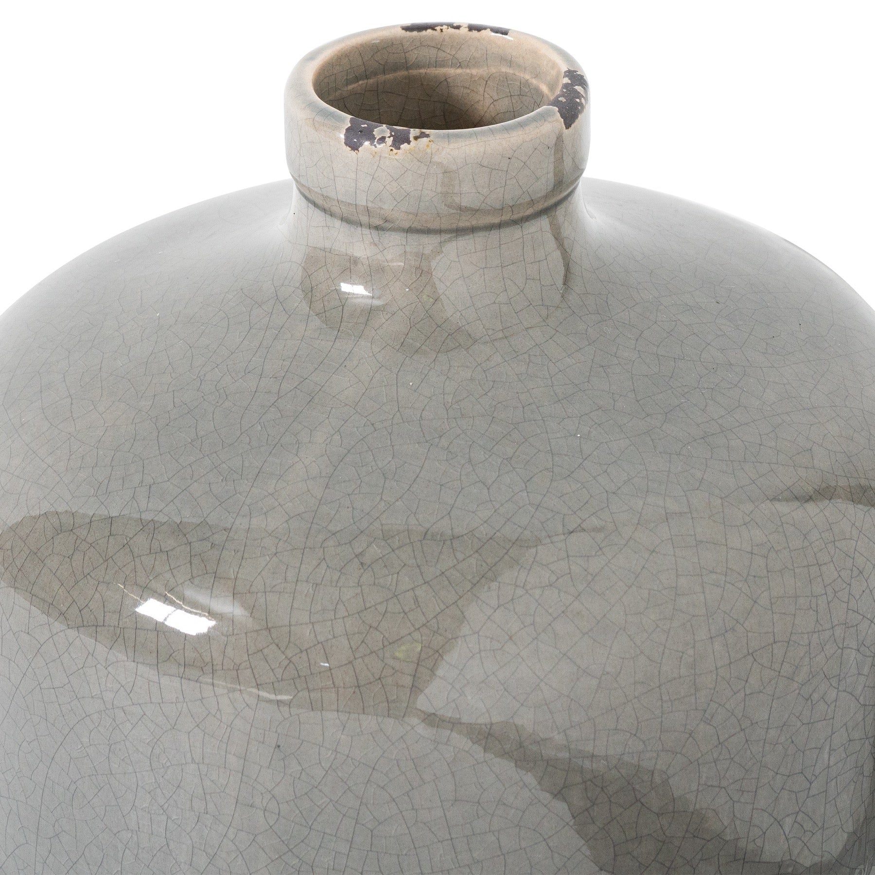 Garda Grey Glazed Eve Vase - Ornaments from the Quanta Home collection.