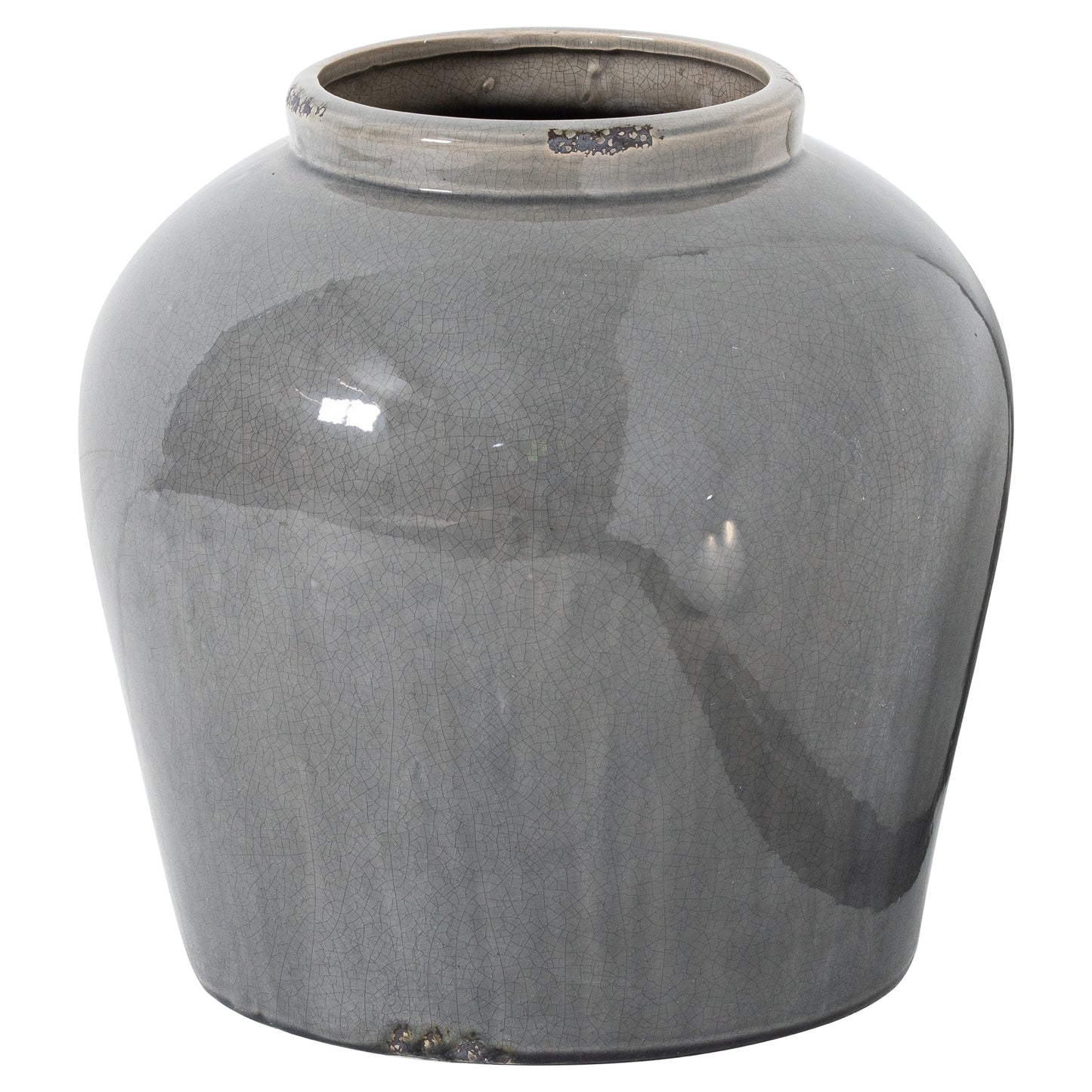 Garda Grey Glazed Juniper Vase - Ornaments from the Quanta Home collection.