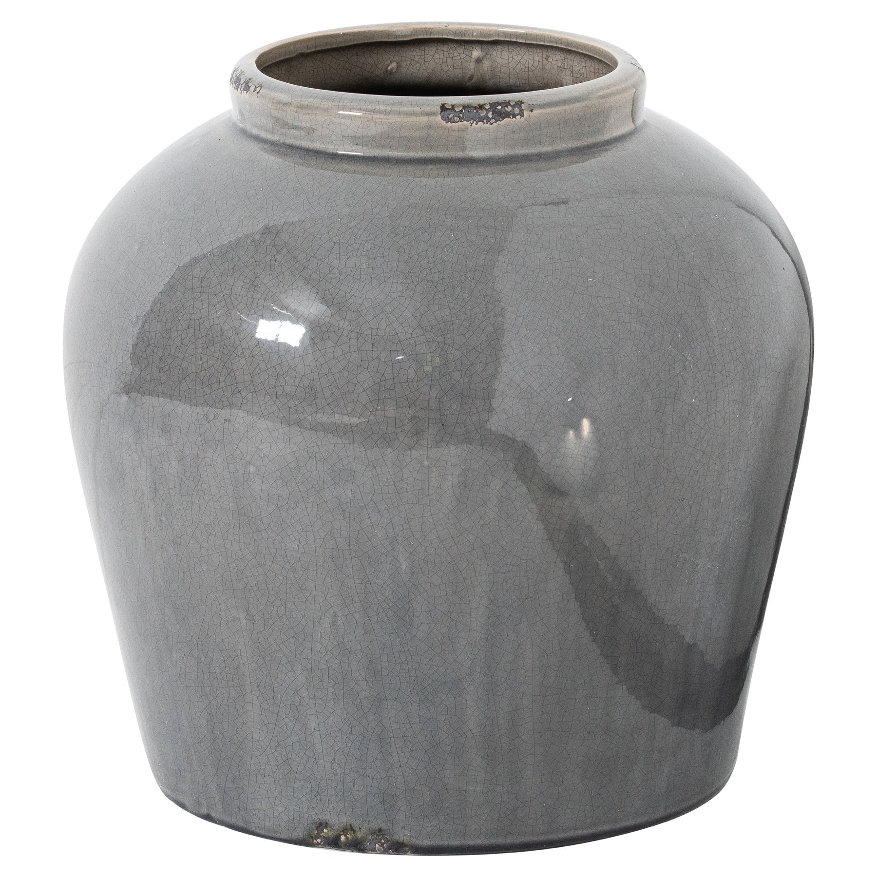 Garda Grey Glazed Juniper Vase - Ornaments from the Quanta Home collection.