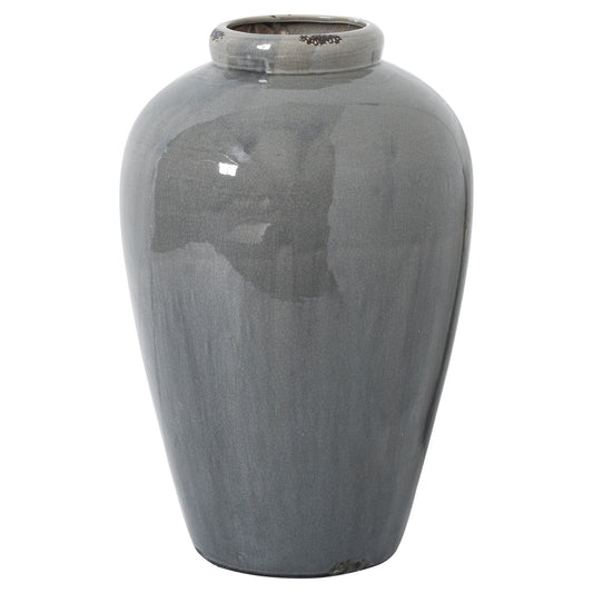 Garda Grey Glazed Tall Juniper Vase - Ornaments from the Quanta Home collection.