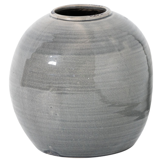 Garda Grey Glazed Tiber Vase - Ornaments from the Quanta Home collection.