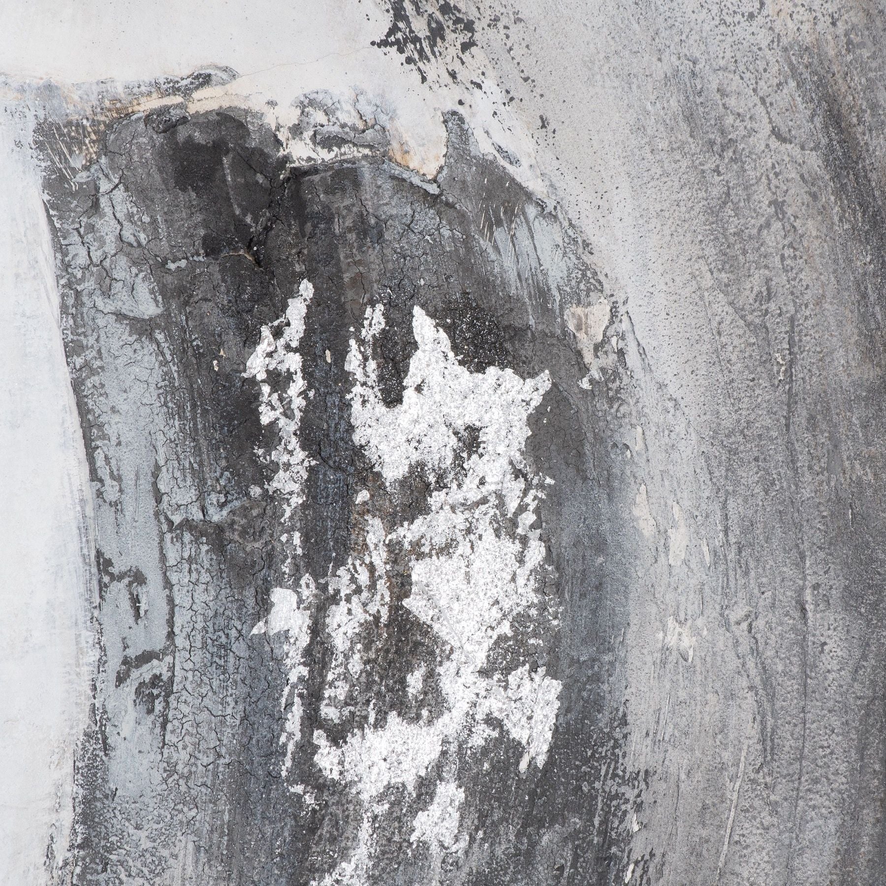 Galaxy Silver And Grey Hand Painted Canvas - Handpainted Art from the Quanta Home collection.