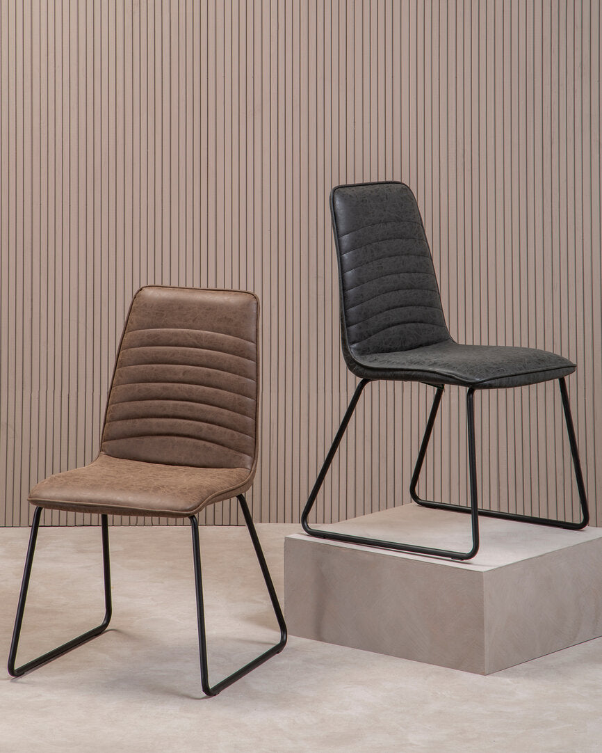 Nova Black Leather Effect Chair