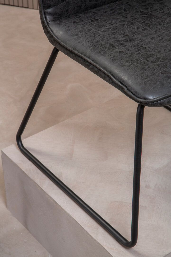 Nova Black Leather Effect Chair