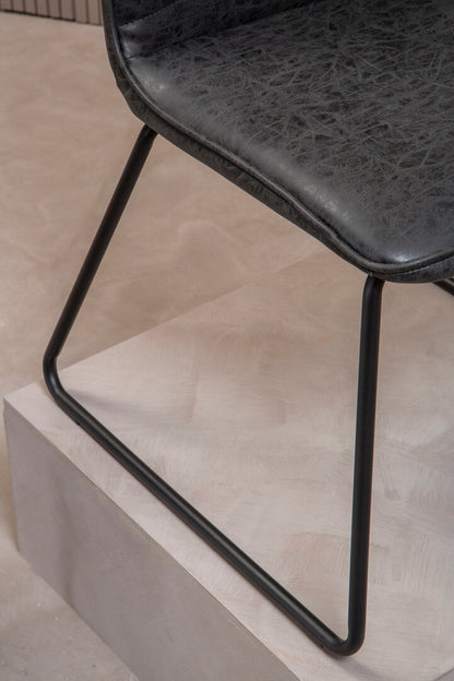 Nova Black Leather Effect Chair