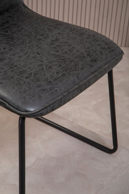 Nova Black Leather Effect Chair