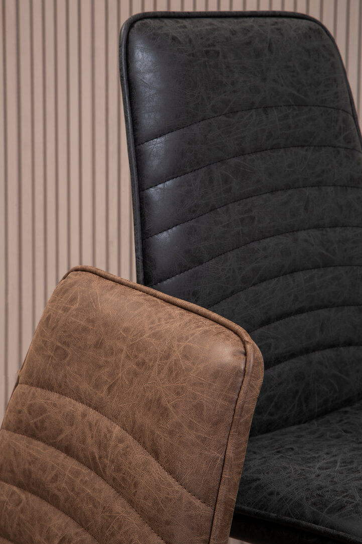 Nova Black Leather Effect Chair