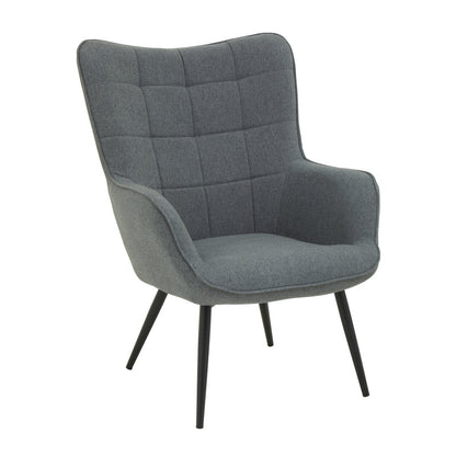 Nordic Grey Fabric Armchair