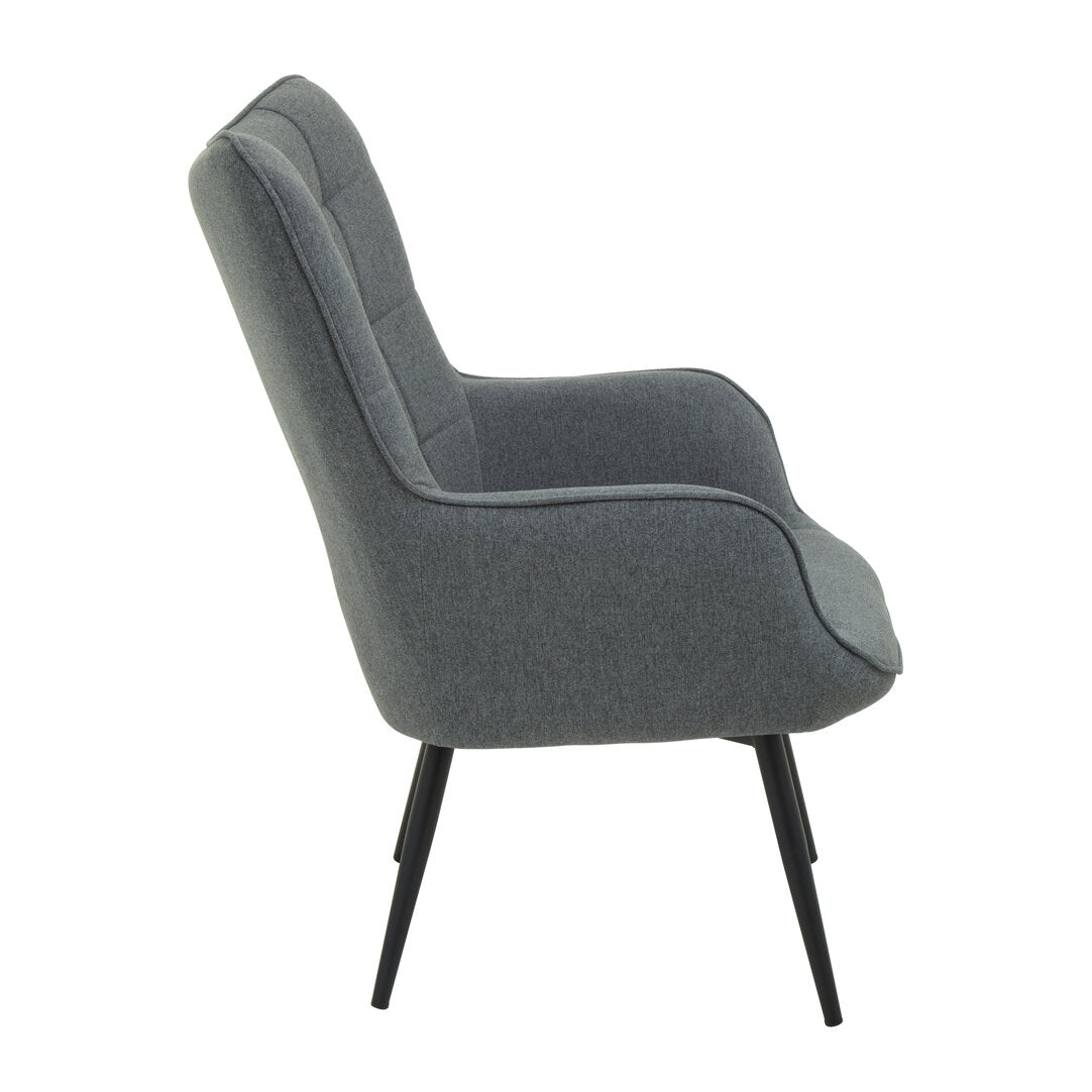 Nordic Grey Fabric Armchair