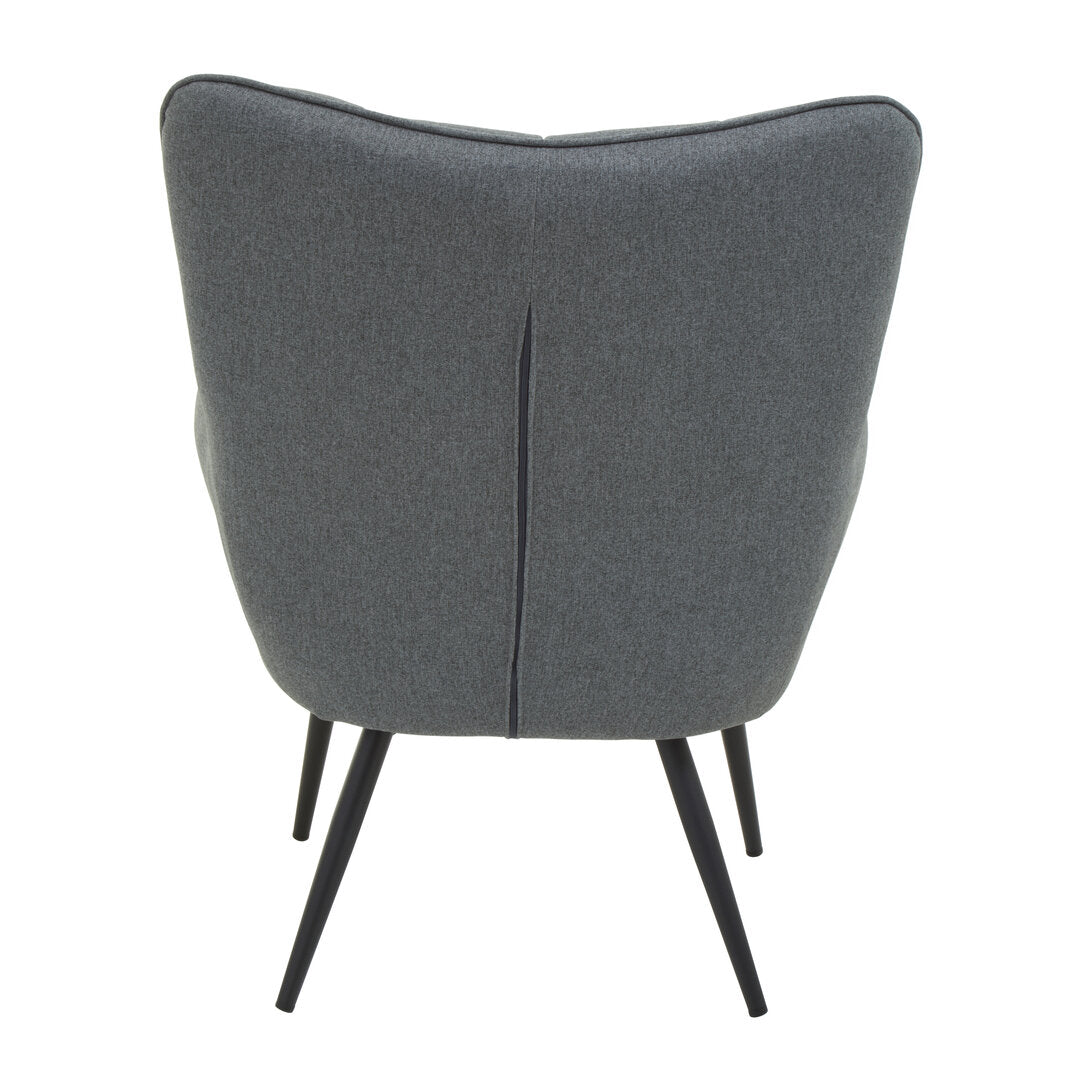 Nordic Grey Fabric Armchair