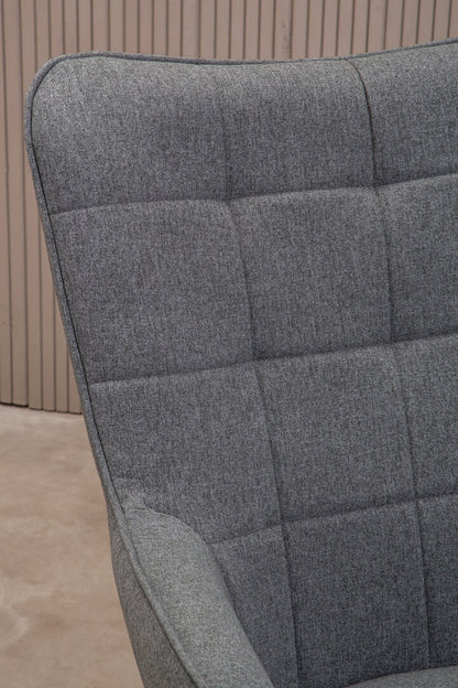 Nordic Grey Fabric Armchair