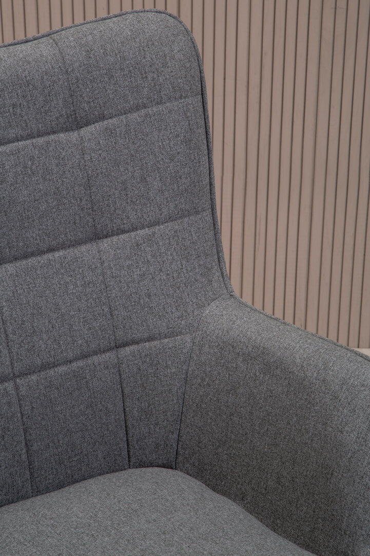 Nordic Grey Fabric Armchair