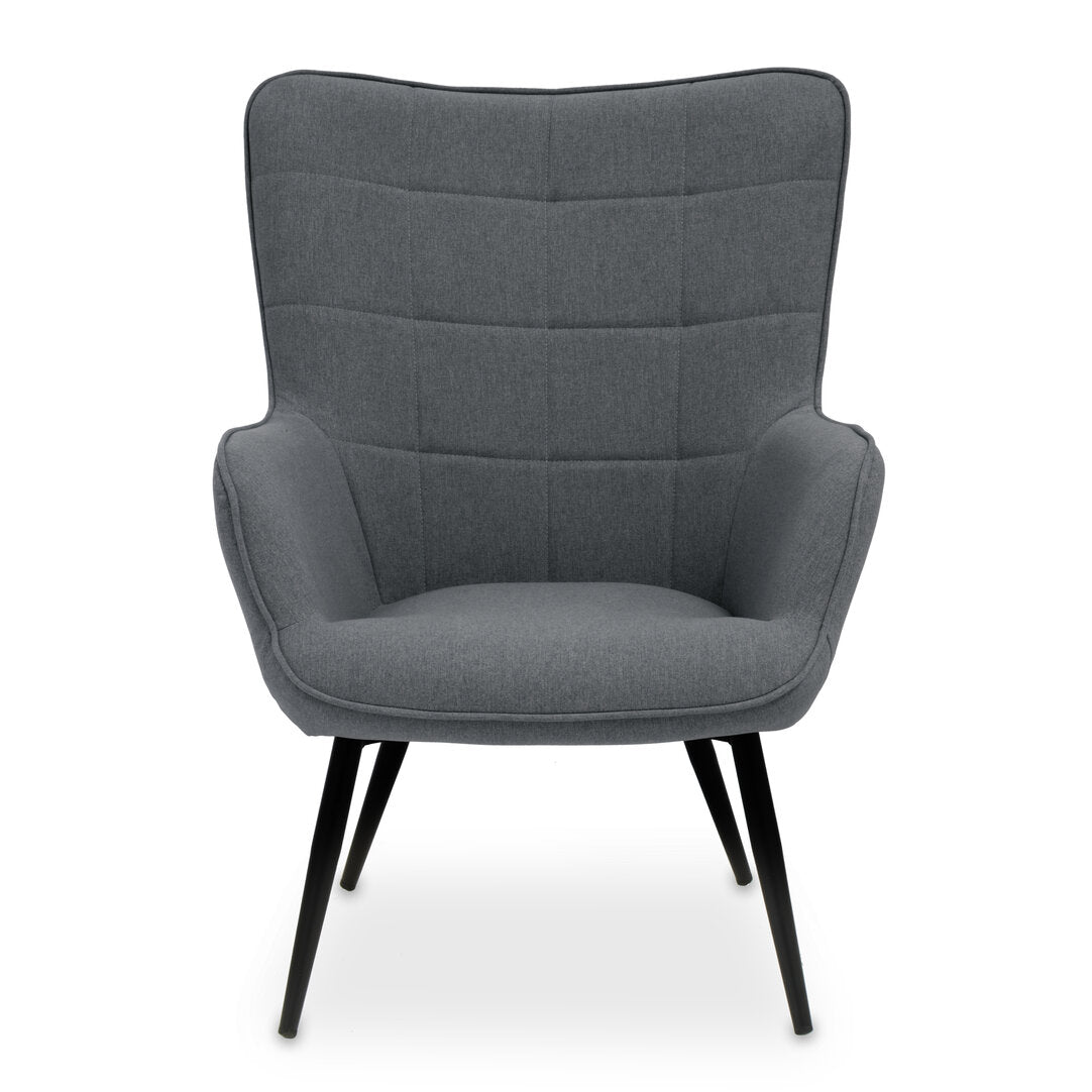 Nordic Grey Fabric Armchair
