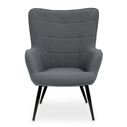 Nordic Grey Fabric Armchair