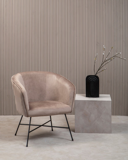 Nordic Mink Velvet Chair