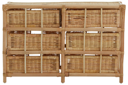 Rinjani Natural Rattan Six Drawer Chest