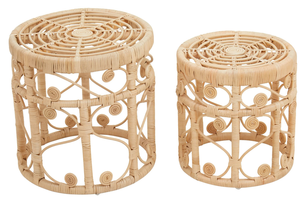 Rinjani Set Of Two Natural Rattan Tables