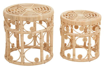 Rinjani Set Of Two Natural Rattan Tables