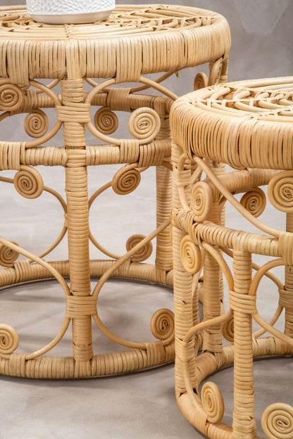 Rinjani Set Of Two Natural Rattan Tables