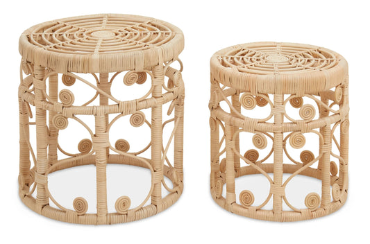 Rinjani Set Of Two Natural Rattan Tables