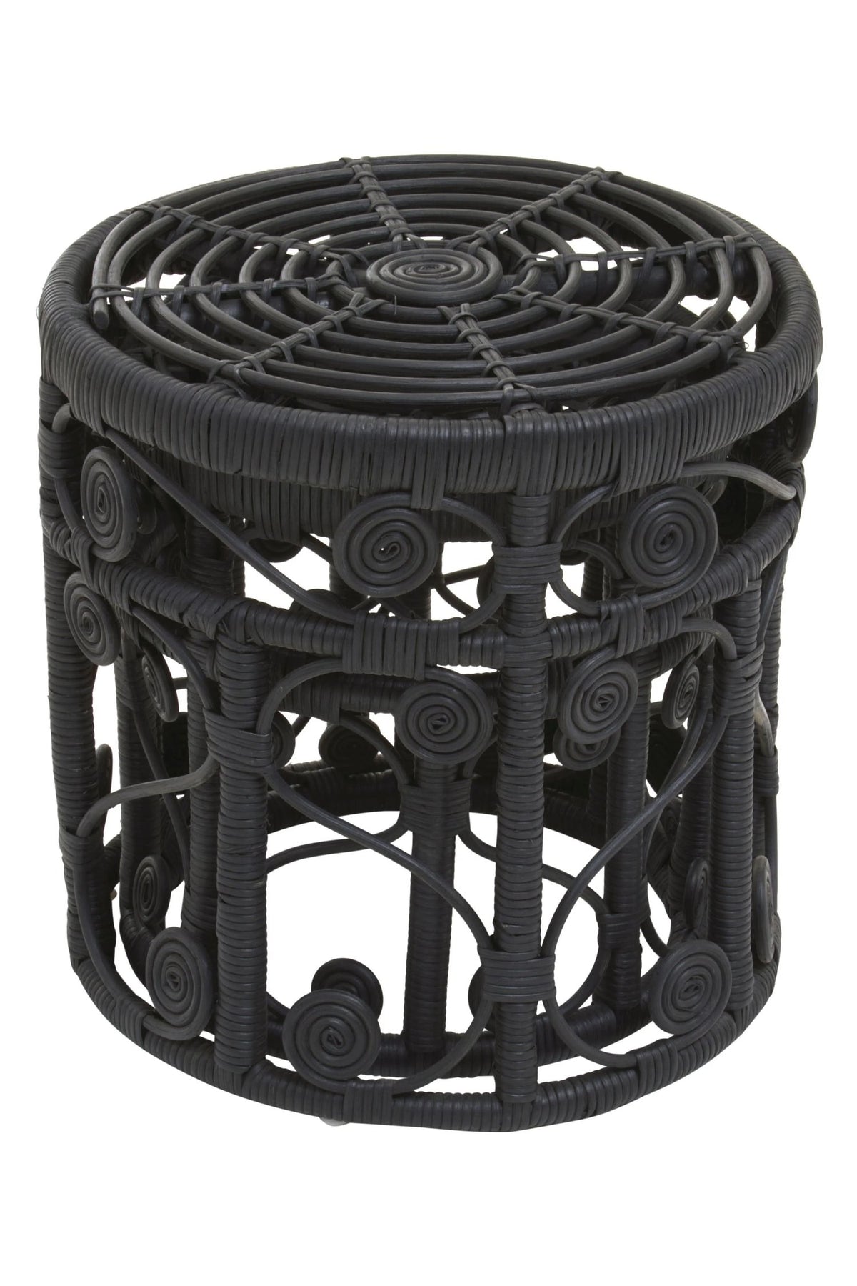 Rinjani Set Of Two Black Natural Rattan Tables