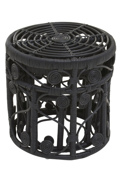 Rinjani Set Of Two Black Natural Rattan Tables