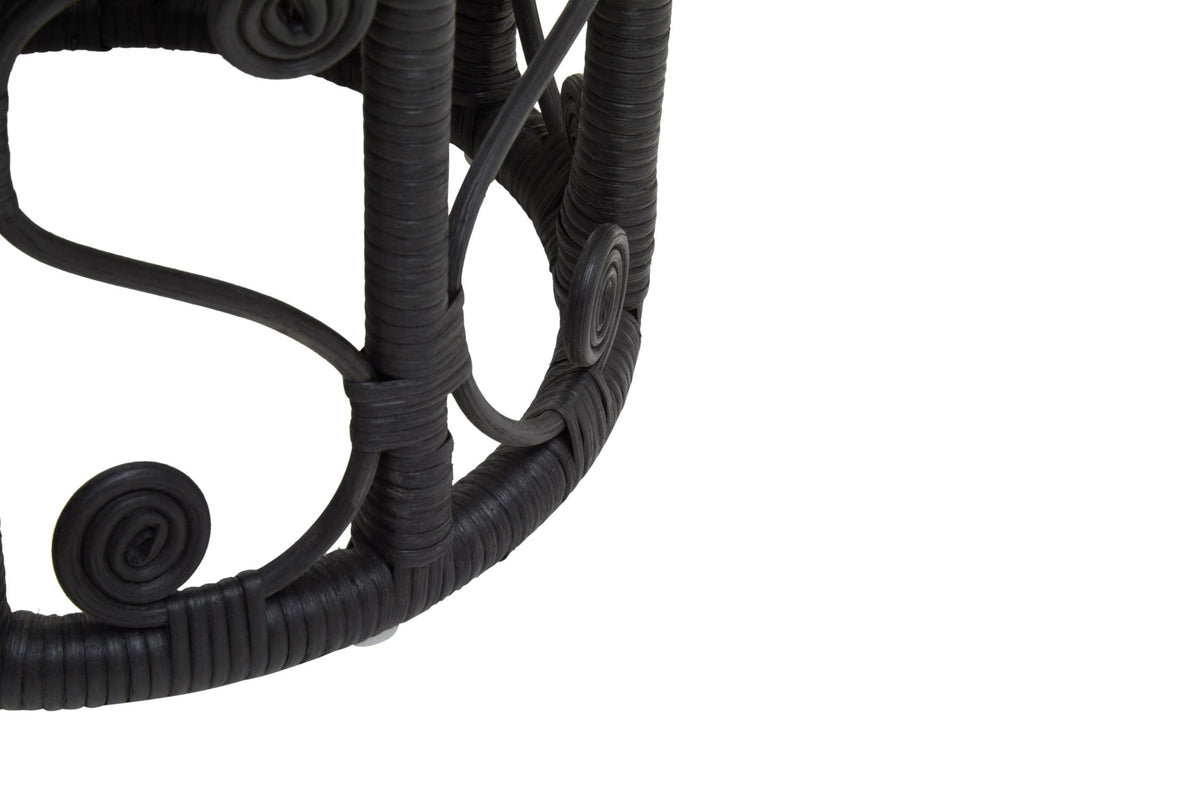 Rinjani Set Of Two Black Natural Rattan Tables