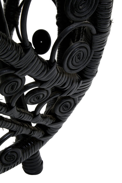 Rinjani Black Natural Rattan Side Table