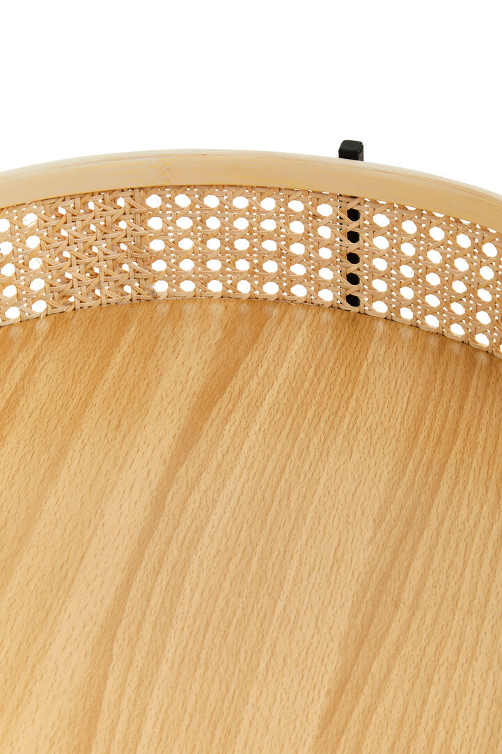 Ubud Rattan Side Table With Metal Legs