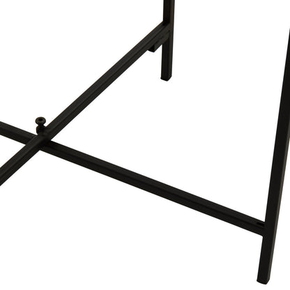 Ubud Rattan Side Table With Metal Legs