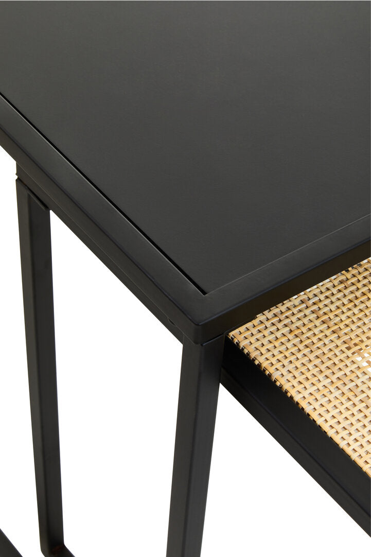 Ubud Rattan And Metal Nest Of Two Tables