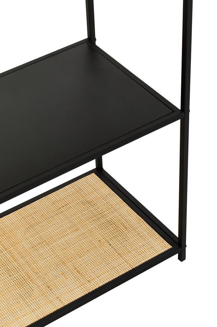 Ubud Rattan And Metal Five Tier Shelf Unit