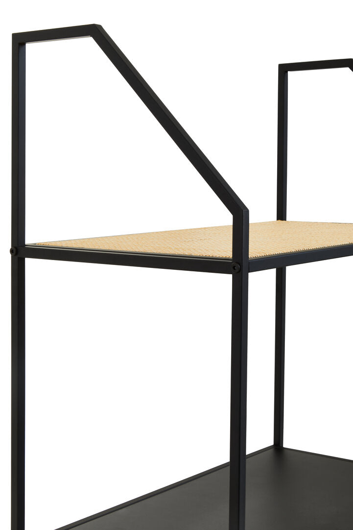 Ubud Rattan And Metal Five Tier Shelf Unit