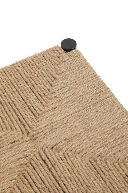 Nautic Natural Rope and Black Wood Bar Stool