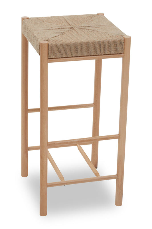 Nautic Natural Rope Weave Bar Stool