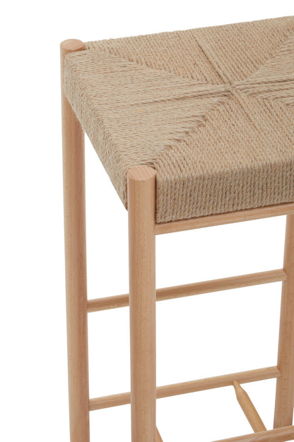 Nautic Natural Rope Weave Bar Stool