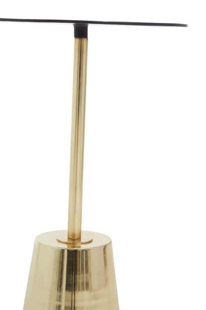Verona Black Marble Effect Top Gold Base Side Table