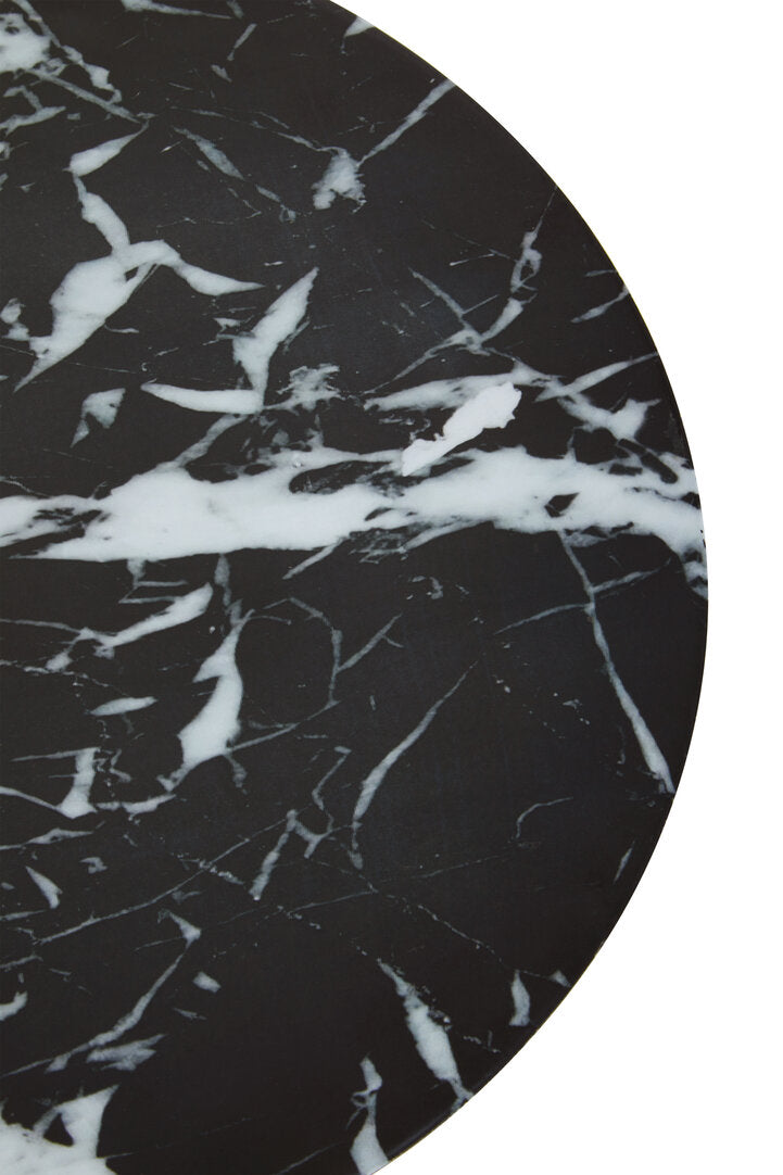 Verona Black Marble Effect Top Gold Base Side Table