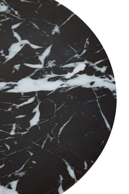 Verona Black Marble Effect Top Gold Base Side Table