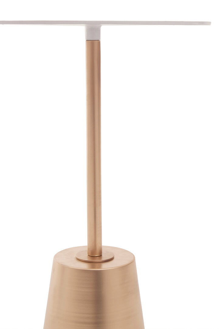 Verona White Marble Effect Top Gold Base Side Table