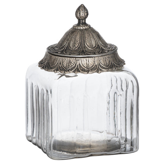 Moroccan Style Lidded Medium Display Jar - Christmas Room Decorations from the Quanta Home collection.