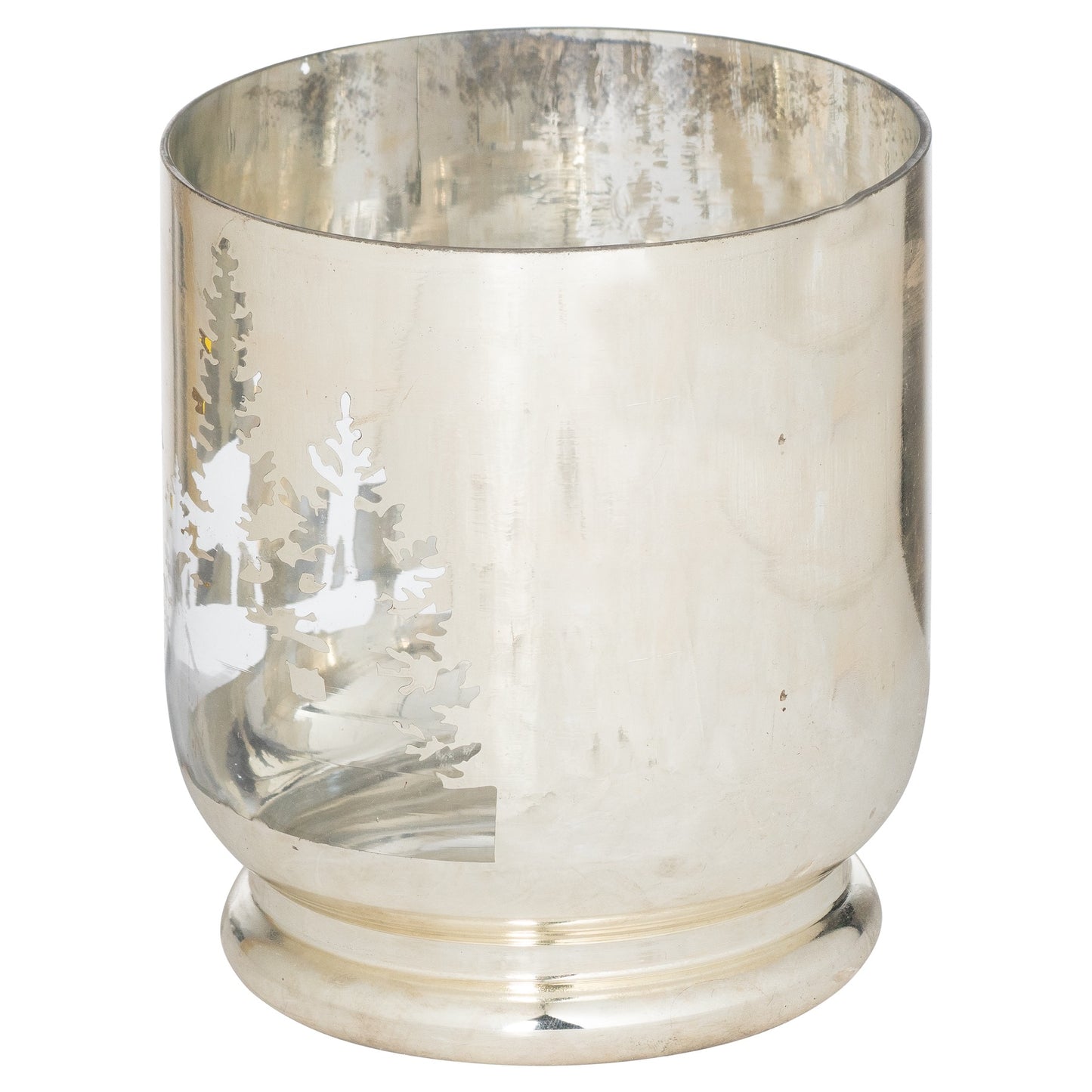 The Noel Collection Silver Forest Medium Candle Holder - Ornaments from the Quanta Home collection.